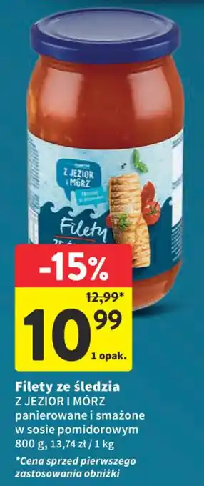 Intermarche Filety ze śledzia Z JEZIOR I MÓRZ 800 g oferta