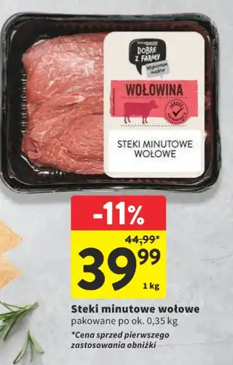Intermarche Steki minutowe wołowe 1kg oferta