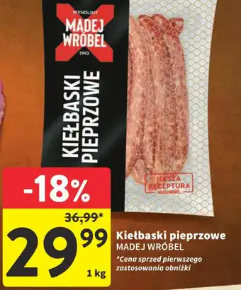 Intermarche Kiełbaski pieprzowe MADEJ WRÓBEL 1kg oferta