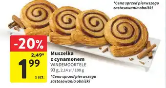 Intermarche Muszelka z cynamonem VANDEMOORTELE 93 g oferta