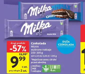 Intermarche Czekolada MILKA 250-300g oferta