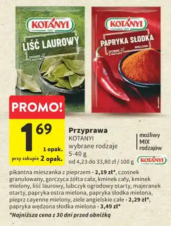 Intermarche Przyprawa KOTANYI 5-40g oferta