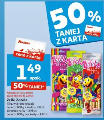 Auchan Żelki Zozole 75 g oferta