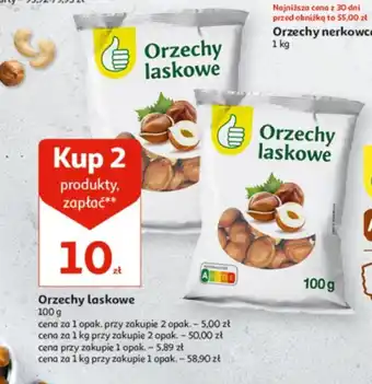 Auchan Orzechy laskowe 100 g oferta