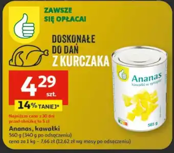 Auchan Ananas, kawałki 560 g oferta