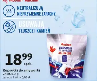 Auchan Kapsułki do zmywarki 27 szt. x 14 g oferta