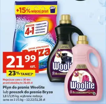 Auchan Płyn do prania Woolite lub proszek do prania Bryza 1,8 1/1,95 kg oferta