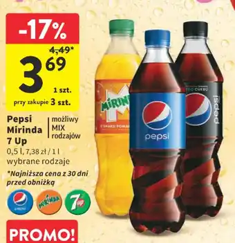 Intermarche Pepsi Mirinda 7 Up 0,5l oferta