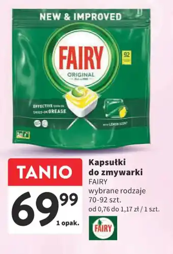 Intermarche Kapsułki do zmywarki FAIRY 70-92szt. oferta