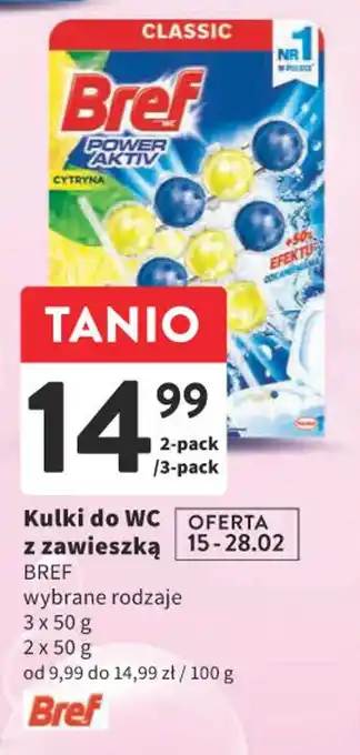 Intermarche Kulki do WC z zawieszką BREF 2x50g/3x50g oferta