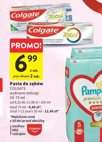 Intermarche Pasta do zębów COLGATE 50-75 ml oferta