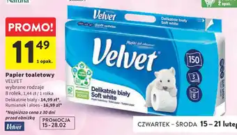 Intermarche Papier toaletowy VELVET 8 rolek oferta