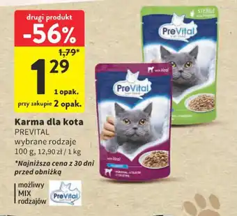Intermarche Karma dla kota PREVITAL 100g oferta
