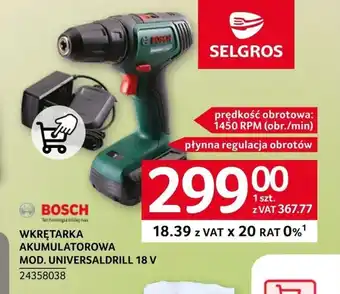 Selgros Akumulatorowa wkrętarka Bosch oferta