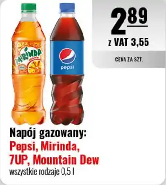 Eurocash Napój gazowany: Pepsi, Mirinda, 7UP, Mountain Dew 0,5 l oferta