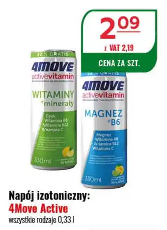 Eurocash Napój izotoniczny: 4Move Active 0,33 l oferta
