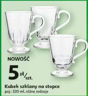Auchan Kubek szklany na stopce oferta