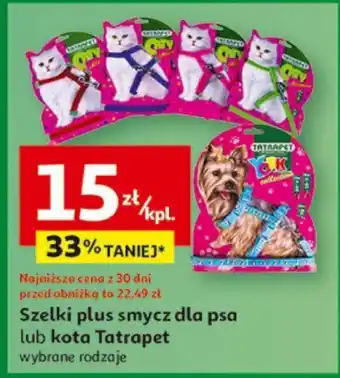 Auchan Szelki plus smycz dla psa lub kota Tatrapet oferta