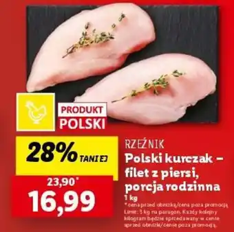 Lidl Polski kurczak - filet z piersi, porcja rodzinna 1 kg oferta
