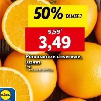 Lidl Pomarańcze deserowe, luzem 1 kg oferta