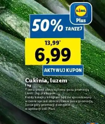 Lidl Cukinia, luzem 1kg oferta