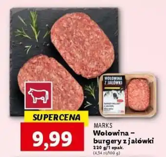 Lidl Wołowina - burgery z jałówki 220 g/1 opak. oferta