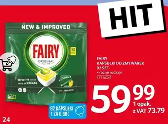 Selgros Kapsułki do zmywarki Fairy oferta