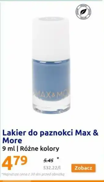 Action Lakier do paznokci Max & More 9 ml oferta