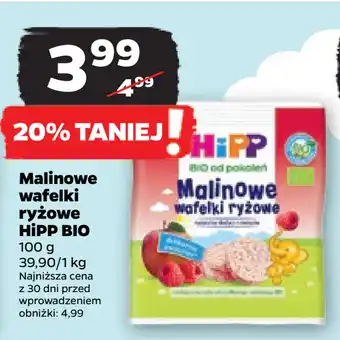 Netto Malinowe wafelki ryżowe HiPP BIO oferta