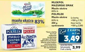 Kaufland MLEKPOL MAZURSKI SMAK Masło ekstra / POLMLEK Masło ekstra 200 g oferta