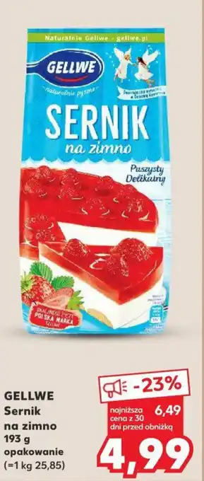 Kaufland GELLWE Sernik na zimno 193 g oferta