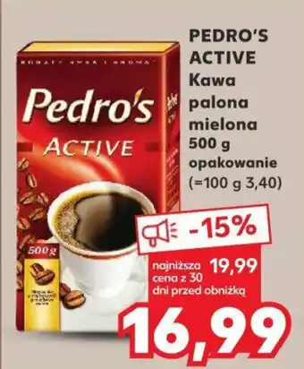Kaufland PEDRO'S ACTIVE Kawa Pedro's palona mielona 500g oferta