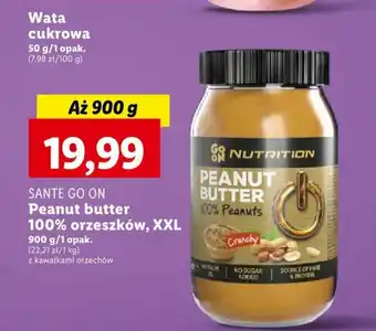 Lidl SANTE GO ON Peanut butter 100% orzeszków 900g oferta