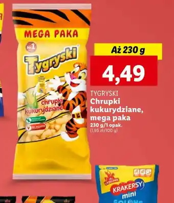 Lidl TYGRYSKI Chrupki kukurydziane 230 g oferta