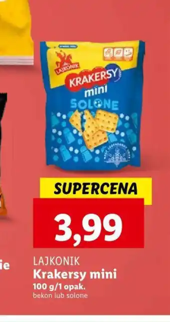 Lidl LAJKONIK Krakersy mini 100g oferta