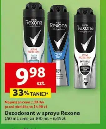 Auchan Rexona Dezodorant w sprayu 150 ml oferta