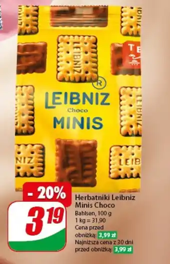 Dino Herbatniki Leibniz Minis Choco 100 g oferta