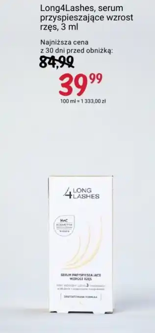 Rossmann Long4Lashes, serum przyspieszające wzrost rzęs, 3 ml oferta