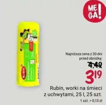 Rossmann Rubin, worki na śmieci z uchwytami, 25 l, 25 szt. oferta