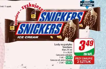 Dino Lody na patyku Snickers 91 ml oferta