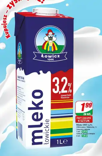 Dino Mleko UHT 3,2% 1 l oferta