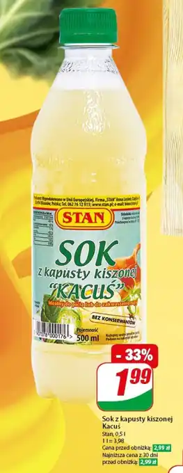 Dino Sok z kapusty kiszonej Kacuś 0,5 l oferta