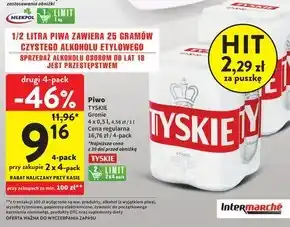 Intermarche Tyskie Piwo jasne 2 l (4 x 0,5 l) oferta