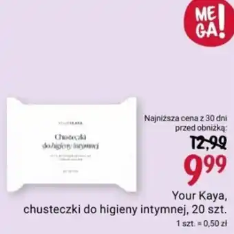 Rossmann Your Kaya chusteczki do higieny intymnej 20 szt. oferta