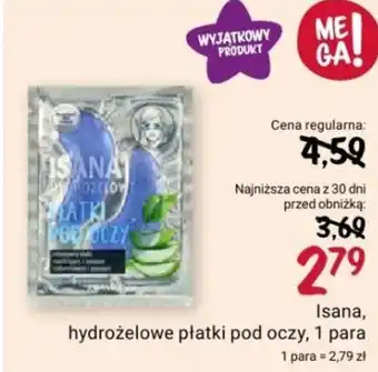 Rossmann Isana hydrożelowe płatki pod oczy 1 para oferta