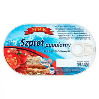 Topaz MK Szprot popularny w sosie pomidorowym 170 g oferta