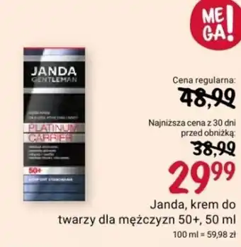 Rossmann Janda krem do twarzy dla mężczyzn 50+ 50 ml oferta