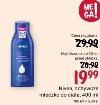 Rossmann Nivea odżywcze mleczko do ciała 400 ml oferta