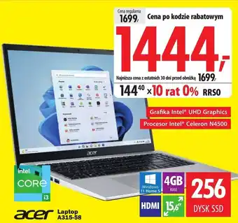 Media Expert Laptop Acer oferta