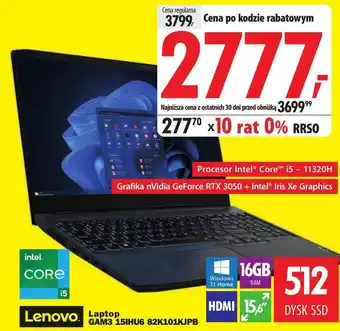 Media Expert Laptop Lenovo oferta
